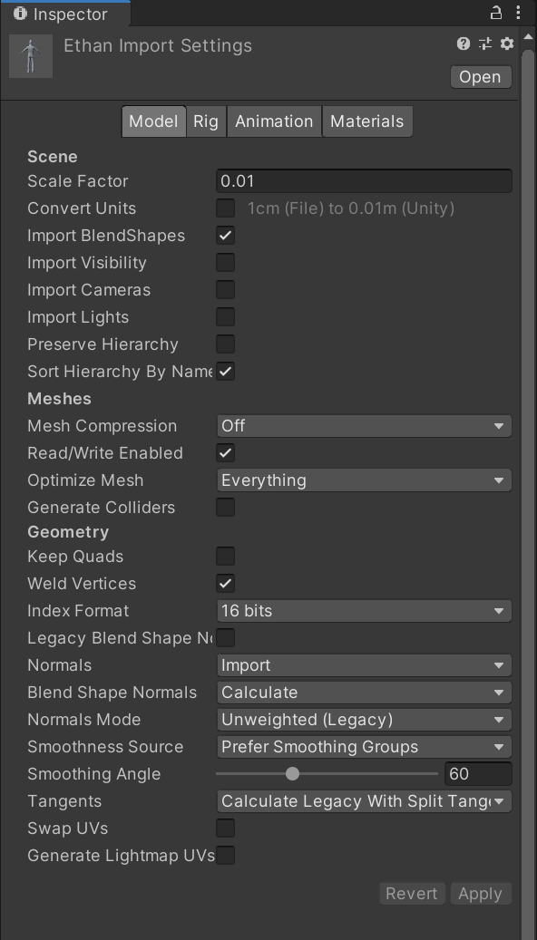 2022-06-30 unity core 8 - model import