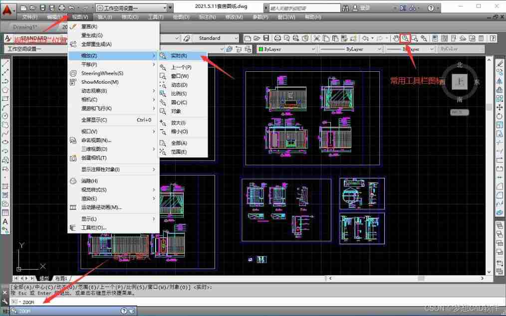 AUTOCAD-- Zoom in real time 